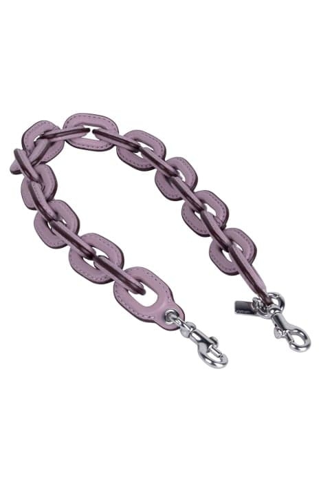 LEATHER COVERED SHORT CHAIN STRAP FADED PURPLE by Coach