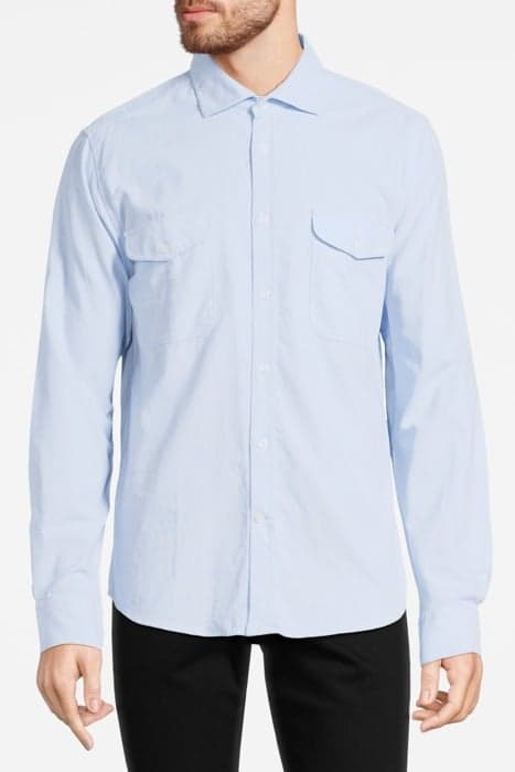 DEAN-LS CORD OVERSHIRT LIGHT BLUE by Reiss