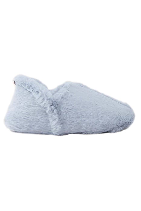 FAUX FUR CLOSED BACK SLIPPER LIGHT BLUE by White Stuff