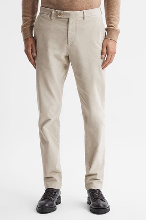 STRIKE-BRUSHED COTTON SLI OATMEAL by Reiss