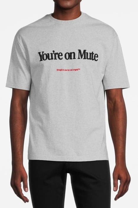 MUTE T-SHIRT LIGHT GREY MELANGE by Axel Arigato