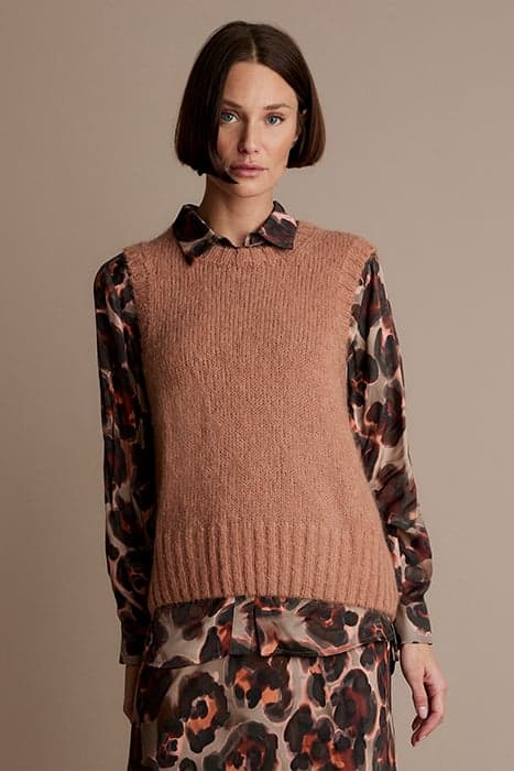 SPENCER MOHAIR BLEND KNIT BROWN by Summum Woman