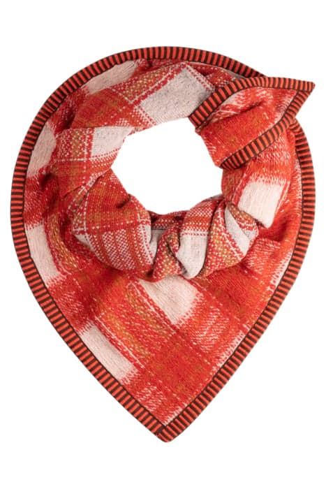 SHAWL - CHECKS SCARLET RED by POM Amsterdam