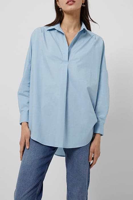 RHODES POPLIN POP OVER SHIRT FORGET ME NOT by French Connection