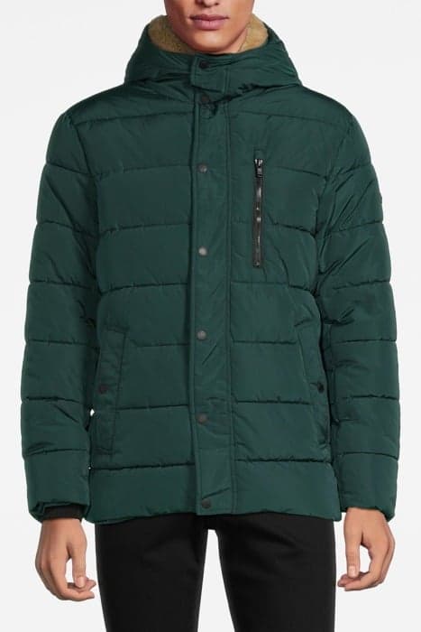 NYLON HOODED BOMBER DARK GREEN by McGregor