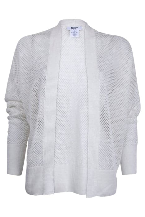 L/S OPEN KNIT CARDIG WHITE by DKNY