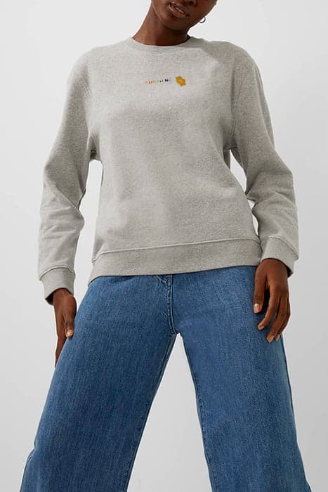 SUNSHINE ORGNC GRAPHIC SWEATER LIGHT GREY MEL by French Connection