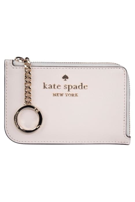 CAMERON SAFFIANO LEATHER MEDIUM ZIP CARD HOLDER PARCHMENT by Kate Spade