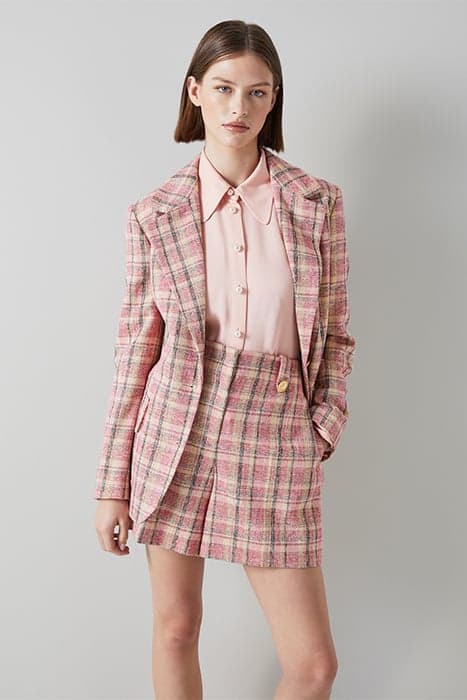 JK ELIZA - CHECK BLAZER PINK by LK Bennett