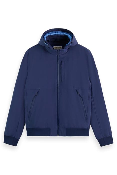 HOODED COLOURBLOCK JACKET NAVY BLUE by Scotch & Soda