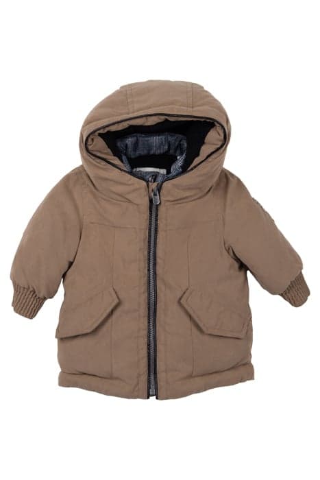 BABY BOYS’ CAMEL FUR-LINED HOODED PARKA by IKKS