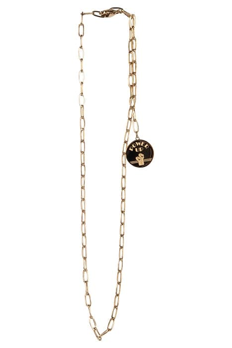 GOLD-TONE CHOKER NECKLACE WITH MEDALLION by ICODE