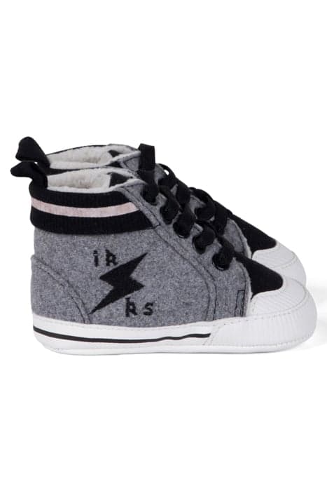 BABY BOYS’ GREY AND BLACK MIXED-FABRIC TRAINERS by IKKS