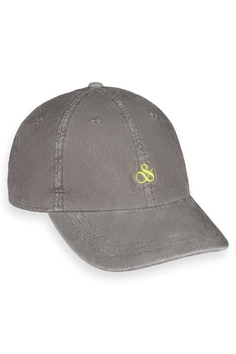 CORDUROY LOGO EMBROIDERY CAP SEAL GREY by Scotch & Soda