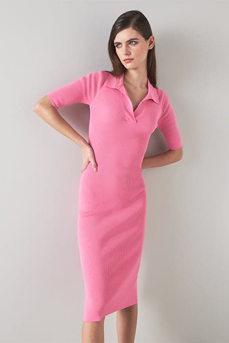 DR HEIDI - RIB STRETCH BRIGHT PINK by LK Bennett