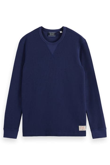 WAFFLE LS T-SHIRT NAVY BLUE by Scotch & Soda