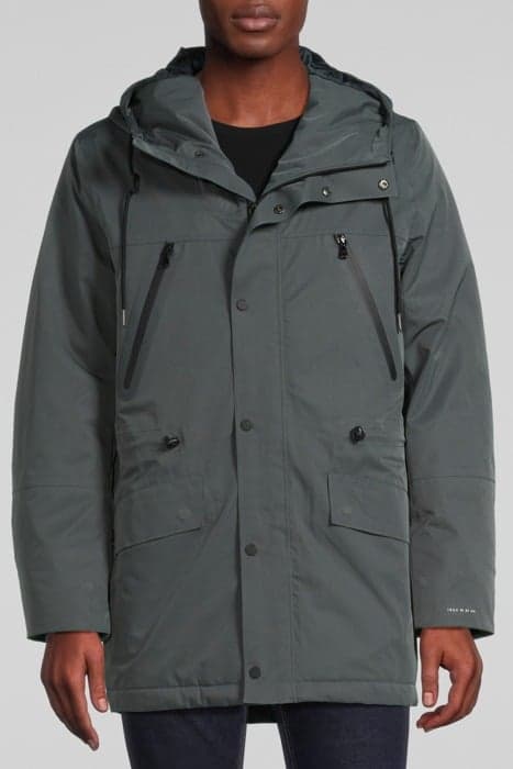 TARMAC GREY WATERPROOF MULTIPOCKET PARKA BITUMEN by IKKS