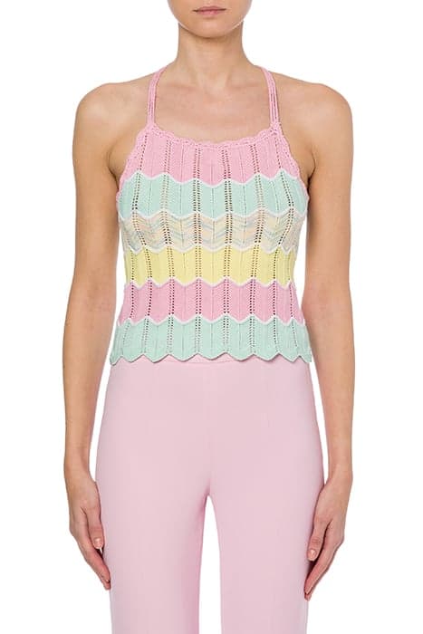 CHEVRON KNIT TOP MULTICOLOR by Moschino