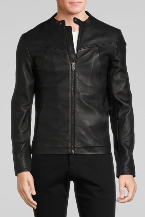 MEN'S LEATHER JACKET BLACK by IKKS