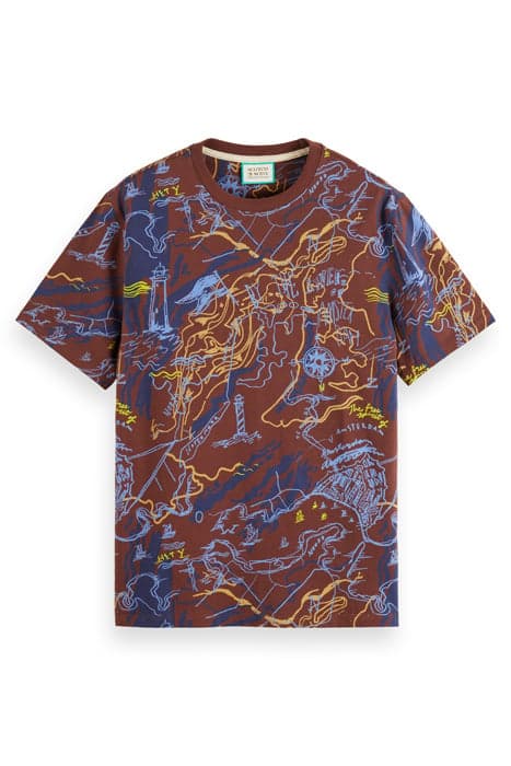 ALL OVER PRINT T-SHIRT DRIFTWOOD SEA MAP AOP by Scotch & Soda