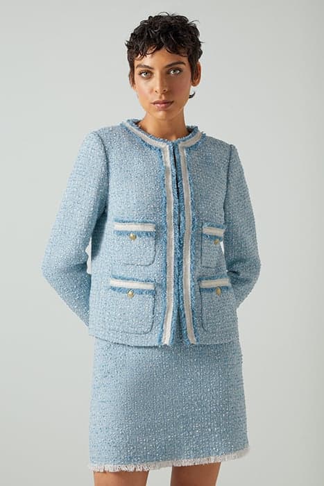 JK CHARLIE TWEED JACKET BLUE/CREAM by LK Bennett