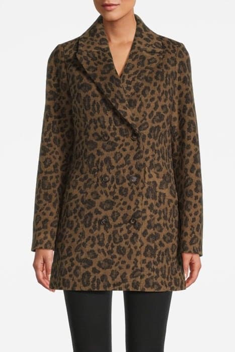 TOBACCO LEOPARD MOTIF COAT by ICODE