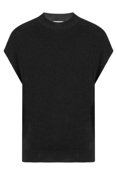 WOOD SLEEVELESS TOP BLACK by Alchemist