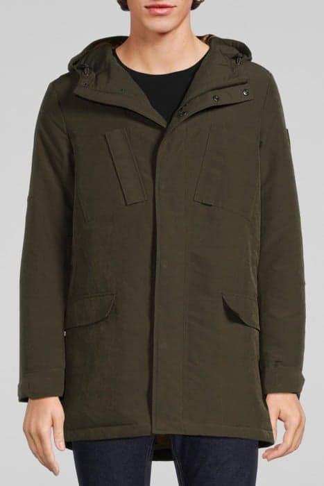 KHAKI QUILTED INSIDE MULTIPOCKET PARKA KHAKI by IKKS