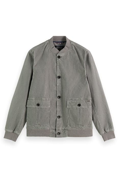 WASHED CORDUROY BOMBER JACKET SEAL GREY by Scotch & Soda