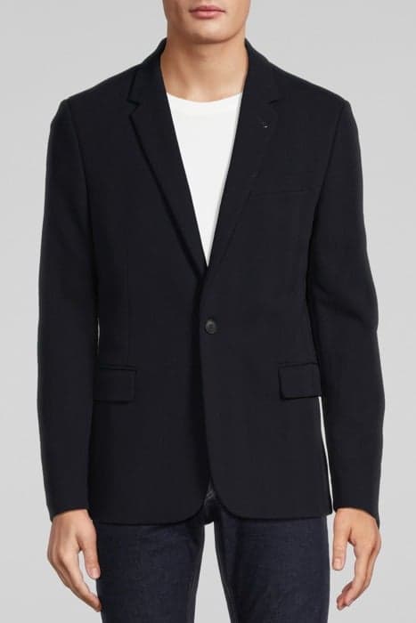 NAVY TEXTURED KNIT JACKET NAVY by IKKS