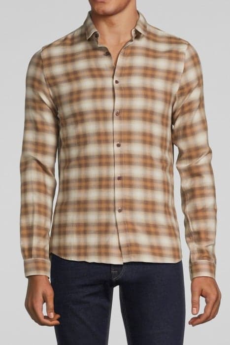 CAMEL CHECK REGULAR SHIRT CAMEL by IKKS