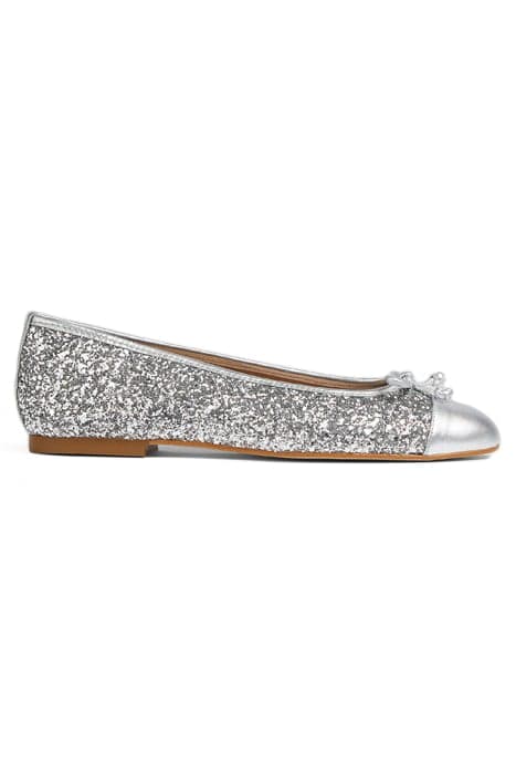 FL KARA BALLERINA FLAT SILVER by LK Bennett