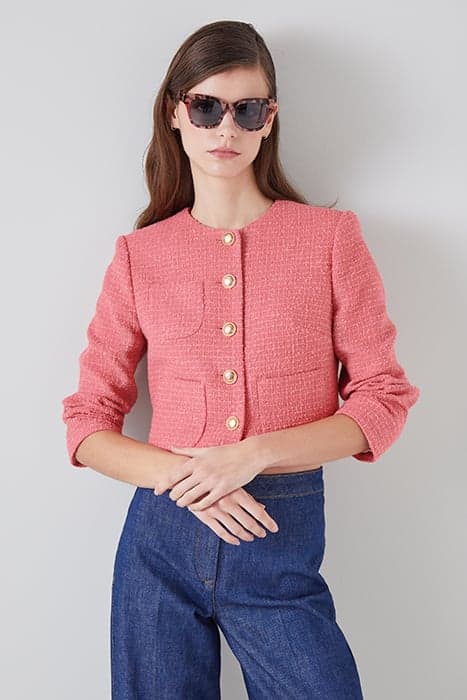 JK ALLIE TWEED JACKET BLUSH by LK Bennett