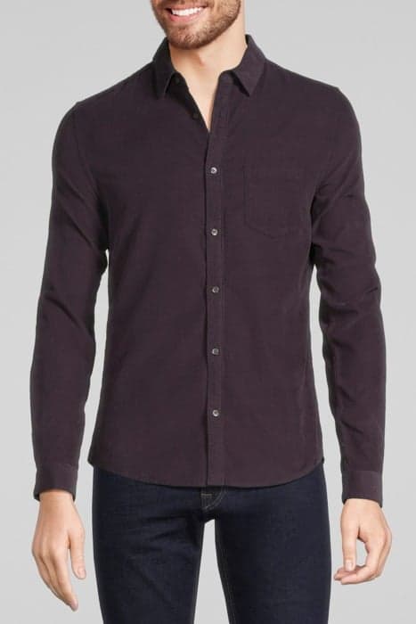 DARK PLUM NEEDLECORD REGULAR SHIRT DARK PLUM by IKKS