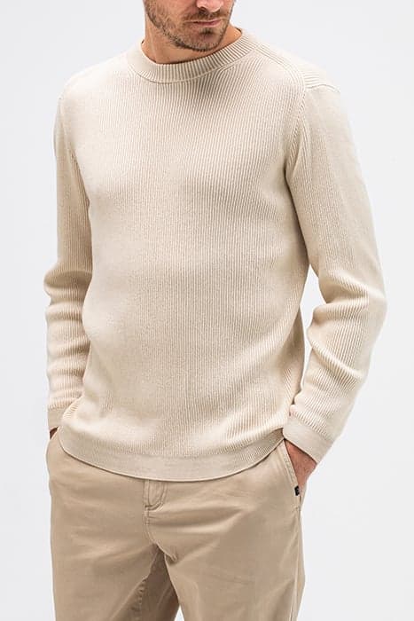 SUMMER THIN CREW BEIGE GREY by Butcher of Blue