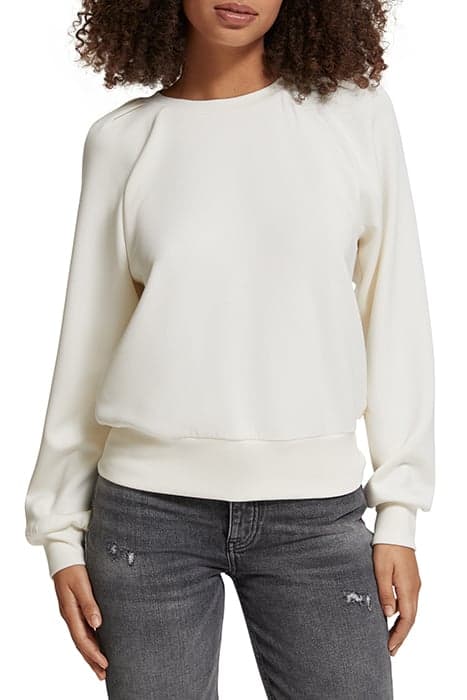 PLEATED SHOULDER SWEATSHIRT SOFT ICE by Scotch & Soda