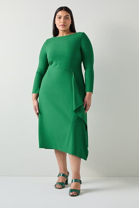 DR LENA - WATERFALL DRESS GREEN by LK Bennett