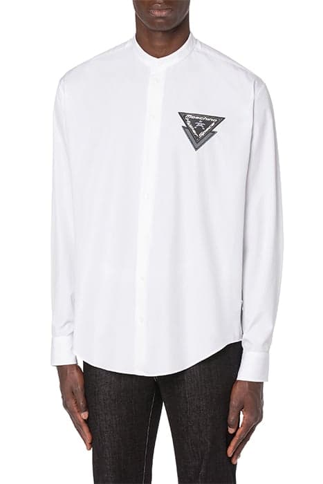 HYPER SPACE LABEL POPLIN SHIRT WHITE by Moschino