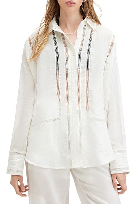 JADE LINEN SHIRT ECRU WHITE by AllSaints