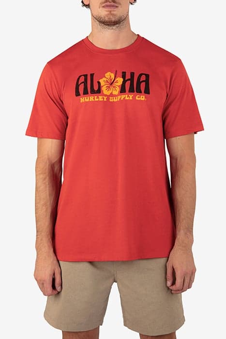 EVD ALOHA DD SHORT SLEEVE ALOHA RED by Hurley