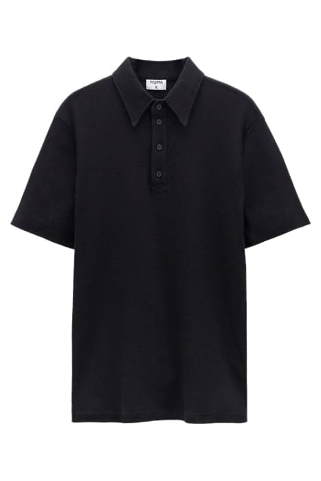 RIB POLO SHIRT BLACK by Filippa K