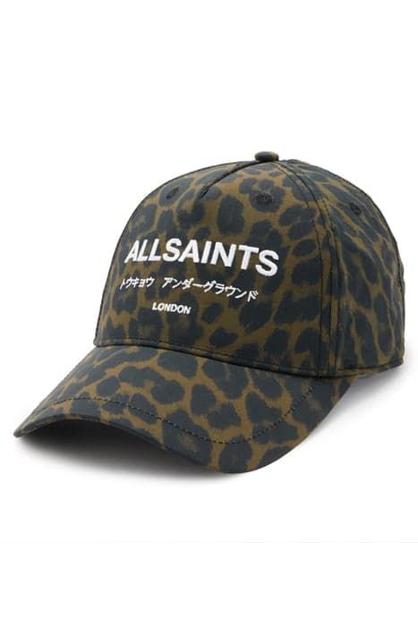 UNDRGRND NYLN BBCAP LEOPARD BROWN by AllSaints