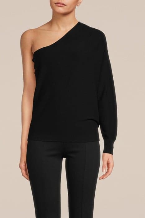 OFF-SHOULDER TOP BASIC KNIT BLACK by Summum Woman