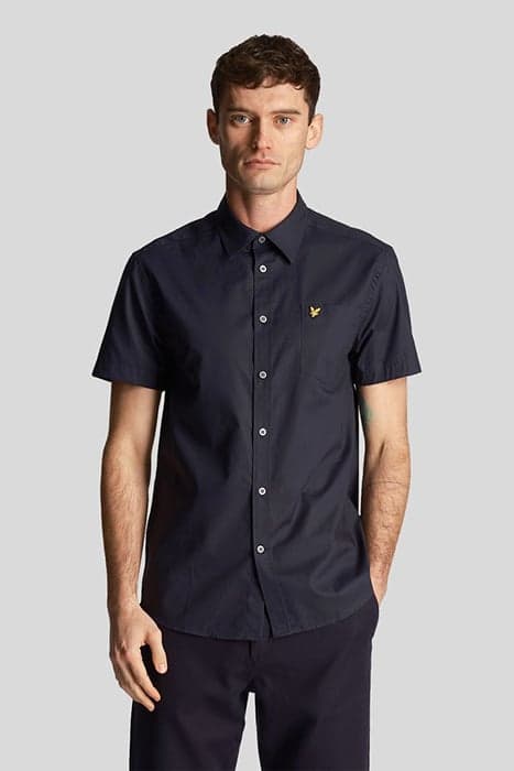 PLAIN POPLIN SHORT SLEEVE SHIRT DARK NAVY by Lyle & Scott