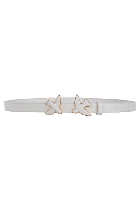 LOVE BERRY EVOLUTION H2 BELT VITELLO SPAZZOLATO WHITE + WHIT by PINKO