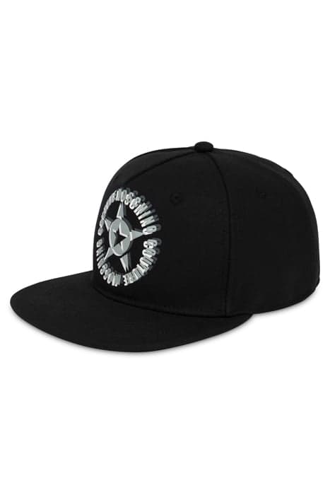 MOSCHINO COUTURE STAR CANVAS HAT BLACK by Moschino