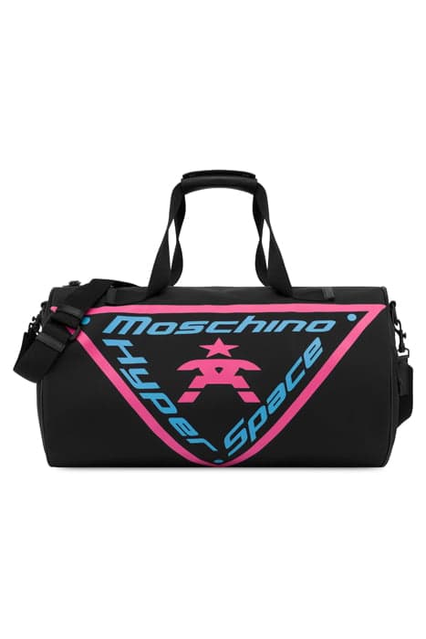 MOSCHINO HYPER SPACE NYLON DUFFLE BAG BLACK by Moschino