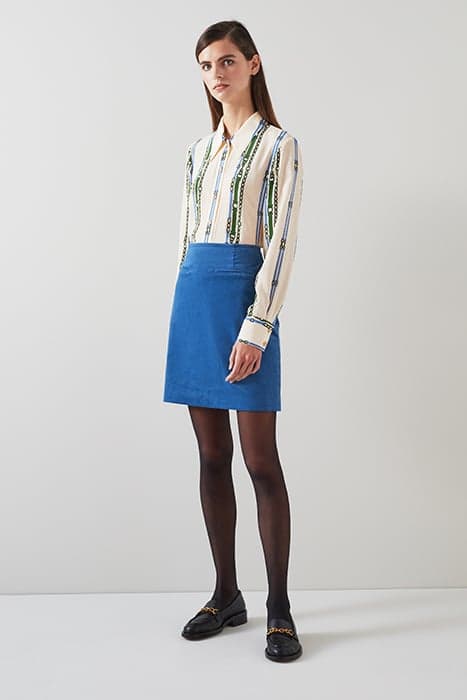 SK DEBORAH CORD SKIRT BLUE by LK Bennett