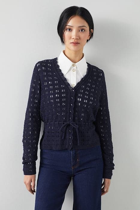 CD AMIE CROCHET CARDIGAN NAVY by LK Bennett