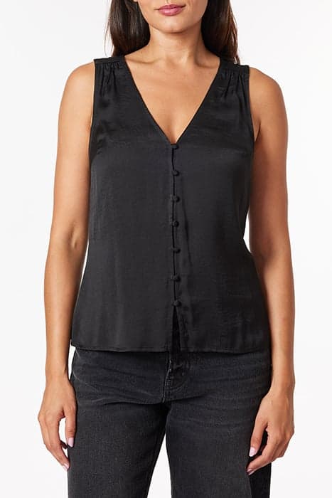 SLEEVELESS BUTTON FRONT BLOUSE BLACK NIGHT by Scotch & Soda